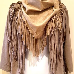 Western Fringe Short Soft Jacket & Scarf